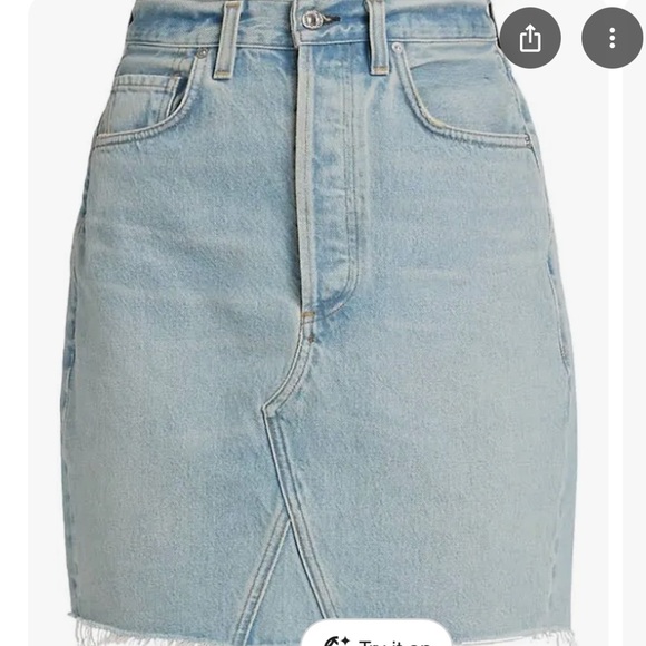 Citizens Of Humanity Carolina Light Blue Denim Mini Skirt - Picture 1 of 8